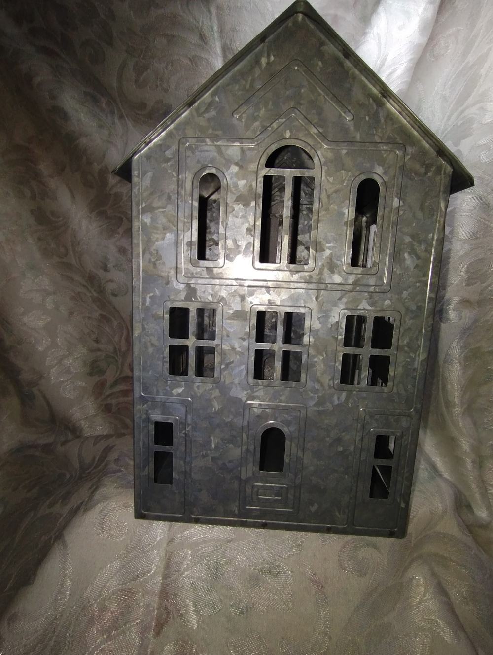 Better Homes & Gardens Galvanized Metal House Lantern Candle Holder Luminary
